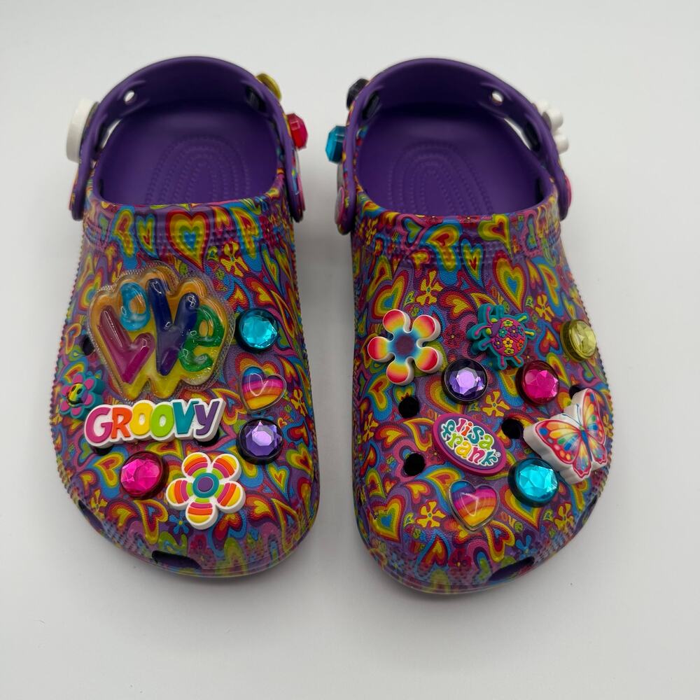 Limited-edition Lisa Frank x Crocs Classic Clogs purple W5 M3